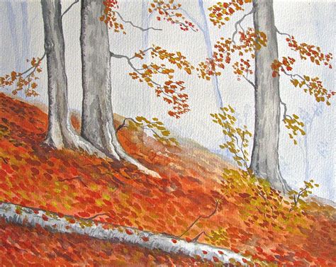 Fall Scene - Watercolor | Painting, Fall scene, Art