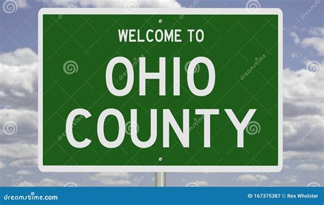 Road sign for Ohio County stock illustration. Illustration of road ...