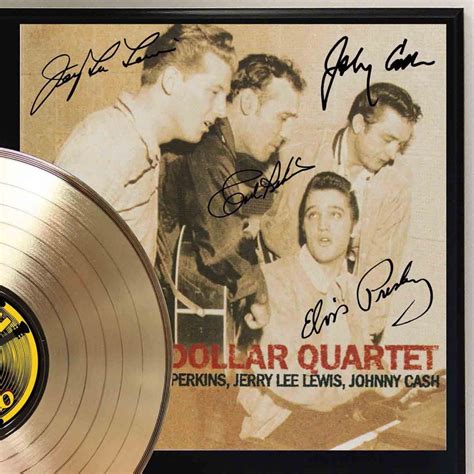 Elvis Presley - Million Dollar Quartet Gold LP Record Signature Display - Gold Record Outlet ...