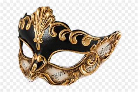 Masquerade Clipart Transparent Background - Gold Transparent Masquerade Mask, HD Png Download ...