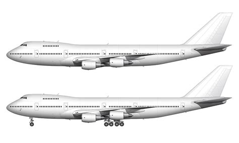 Boeing 747-200 blank illustration templates – Norebbo