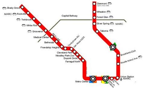 Dc Metro Map Red Line - Map Of Rose Bowl