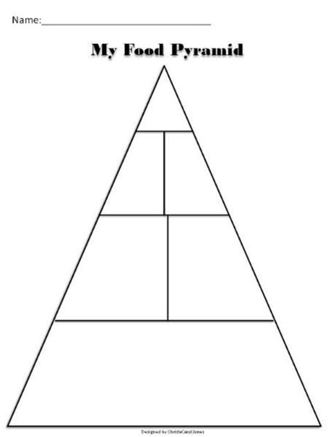 Food Pyramid Worksheet For Kids