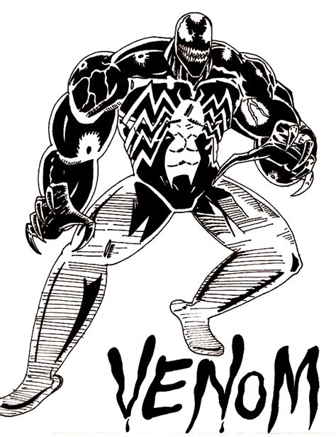 Venom in black and white by Rudyard-Whitewing on DeviantArt