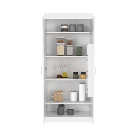 Pantry Cabinet Orlando, Five Shelves, White Finish