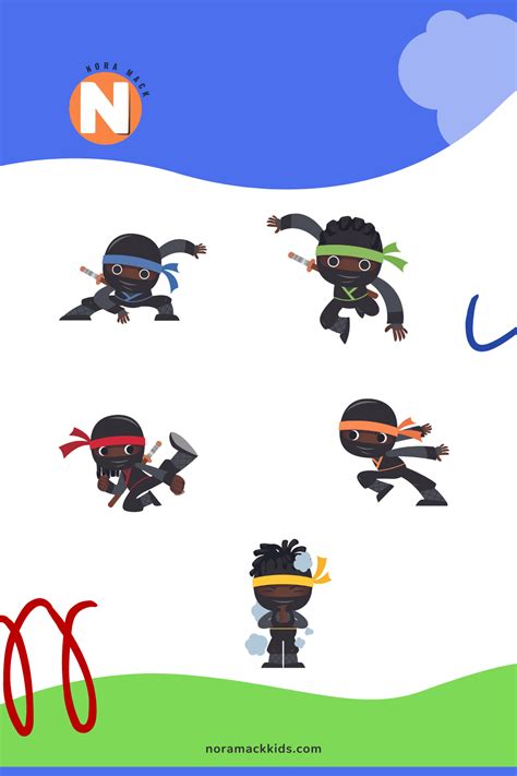 Ninja Stickers Sheet | Nora Mack Kids