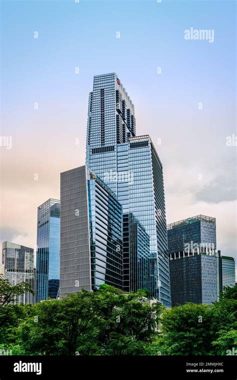 Guoco Tower is a mixed-use development skyscraper in Tanjong Pagar of the Downtown Core district ...