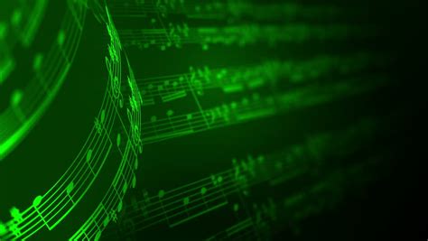 Green Background With Musical Notes Stock Footage Video 9217604 - Shutterstock