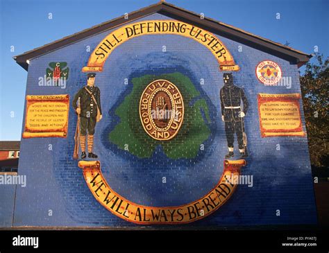 UVF, Ulster Volunteer Force, Loyalist murals during The Troubles, Northern Ireland Conflict ...