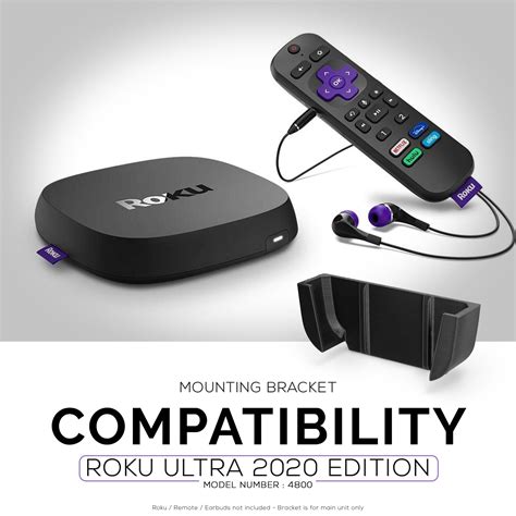 Roku Ultra 2020 Mount with VHB Tape, Screwless, No Tools, Wall & TV Holder, Easy to Install ...