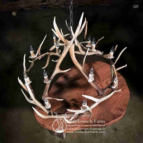 Round Elk Antler Chandelier | Littlebranch Farm