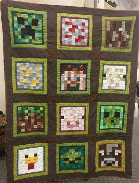 Minecraft quilt | Minecraft quilt, Quilts, Holiday decor