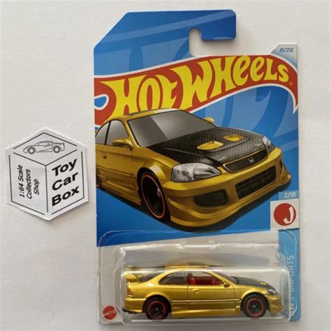 2024 HOT WHEELS #45 - Honda Civic Si (Gold #2 J-Imports - Long Card) Z68 $4.61 - PicClick