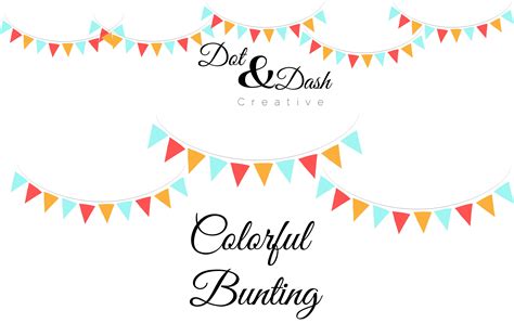 Colorful Bunting - Vector | Graphics ~ Creative Market