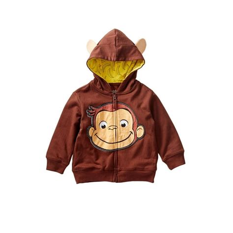 Universal - Curious George Little Boys Toddler Character Hoodie - Walmart.com - Walmart.com