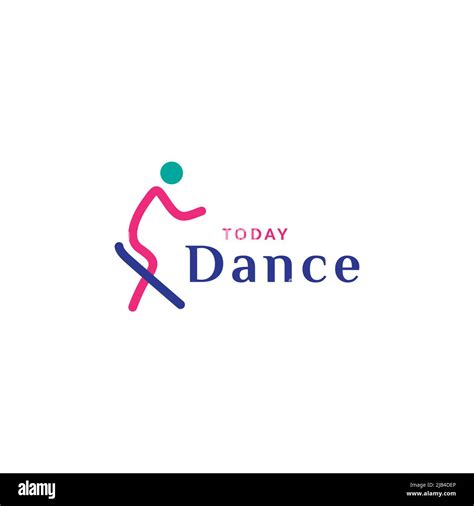 minimal abstract shape people dance logo design vector graphic symbol ...