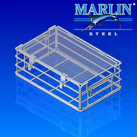 Custom Wire Baskets with Lids | Steel Wire Baskets | Marlin Steel