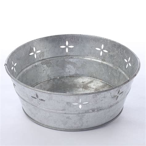 Decorative Galvanized Metal Tub - Baskets, Buckets, & Boxes - Home Decor