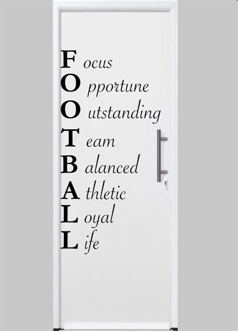 Football Acrostic Wall Decal Football Decor Football Wall - Etsy