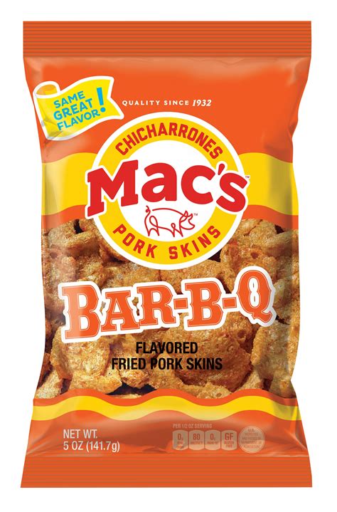 Mac's BBQ Pork Skins Pork Rind Snacks, 5 Oz - Walmart.com - Walmart.com