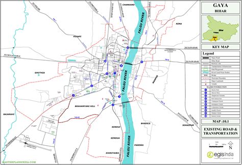 Existing Roads and Transportation Map Gaya, Bihar PDF Download - Master ...