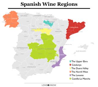 Spanish Wine Regions Map and Varietal Information | LoveToKnow