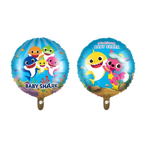 18 Inch Round Foil Baby Shark Balloons