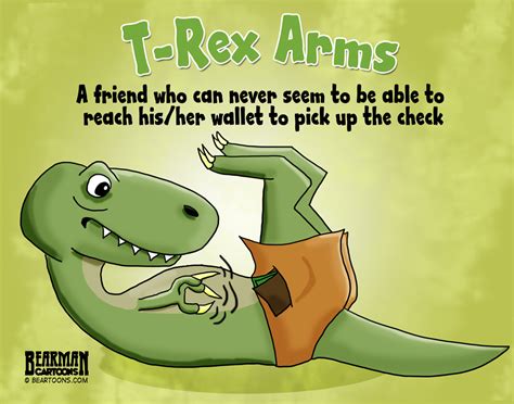 T-Rex Arms Cartoon - Bearman Cartoons