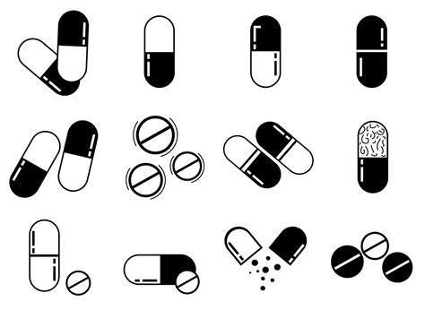 Capsule icons illustration. pill icon symbol vector.in white background 9108791 Vector Art at ...