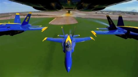 Watch a mashup video of the Blue Angels performing flight stunts to ...