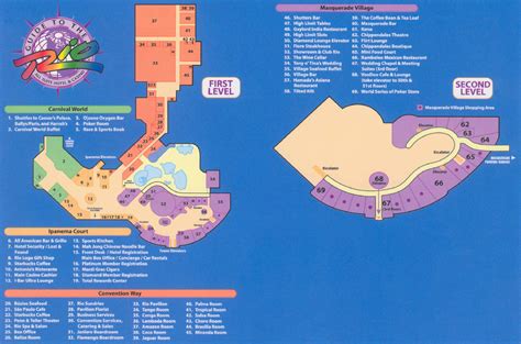 Rio Hotel Map - Map of Rio Las Vegas