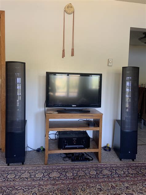 The beginning of my AV setup. Marantz sr5015 and Martin Logan ESL’s ...