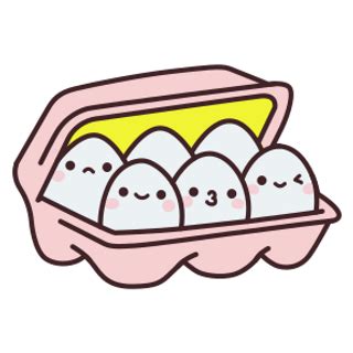 Cute Eggs Pack Sticker - Sticker Mania