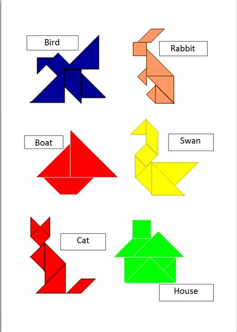 Tangram Printable Worksheets