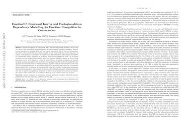 EmotionIC: emotional inertia and contagion-driven dependency modeling for emotion recognition in ...