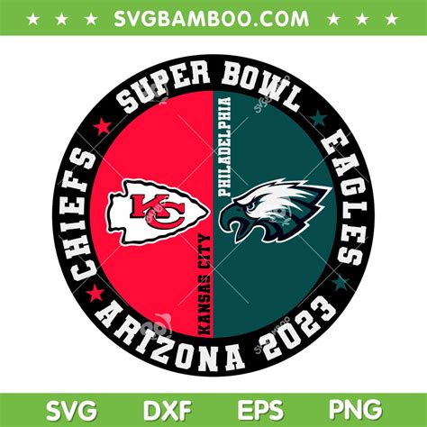 Super Bowl Arizona 2023 SVG PNG, Kansas City vs Philadelphia