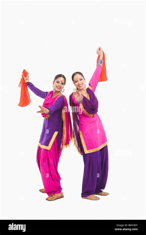 Bhangra the traditional folk dance from Punjab in North India Stock ...