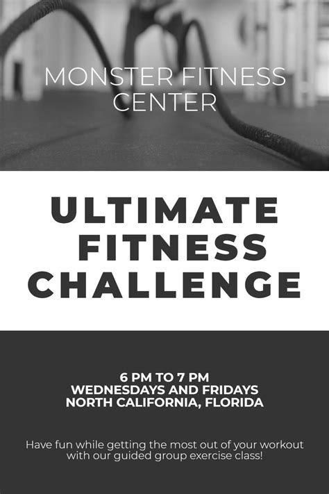 Fitness Challenge Poster Template - Mediamodifier