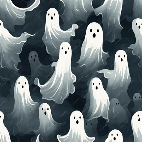 Premium Vector | Halloween ghost pattern