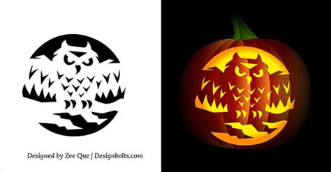 Owl Stencil Owl Pumpkin Stencil, Owl Pumpkin Carving, Pumpkin Carving ...