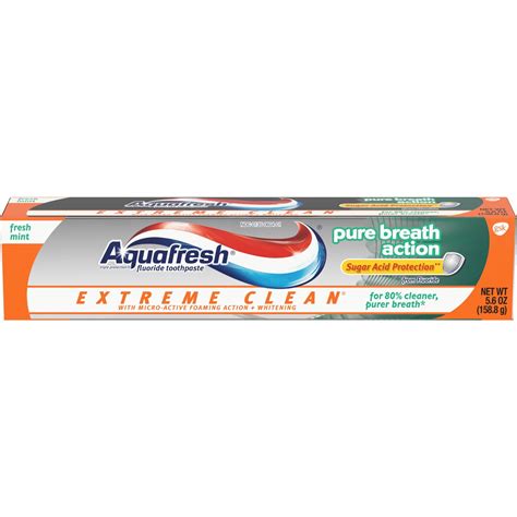 Aquafresh Extreme Clean Pure Breath Fluoride Toothpaste for Cavity ...