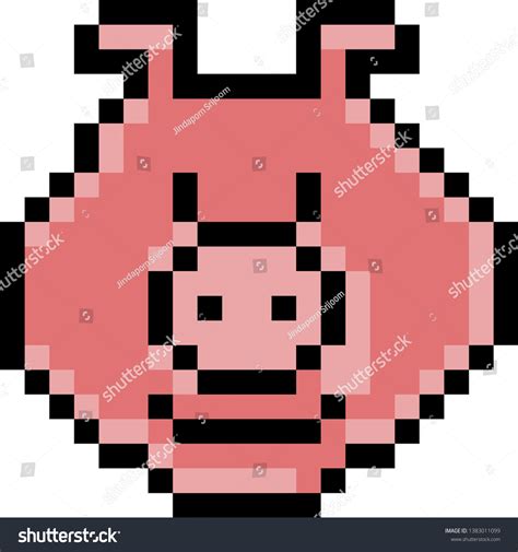 Minecraft Pig Face Pixel Art