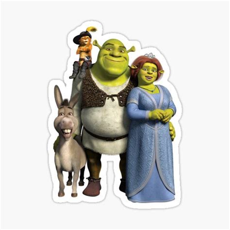 The Shrek Family Sticker by wasabi67 in 2021 | Shrek, Dreamworks ...