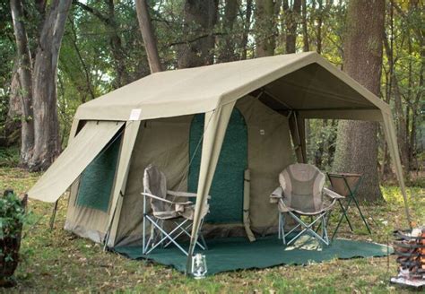 Bushtec Adventure Delta Zulu Combo Canvas 4 Person Chalet Tent with Gazebo | Family Camp Tents