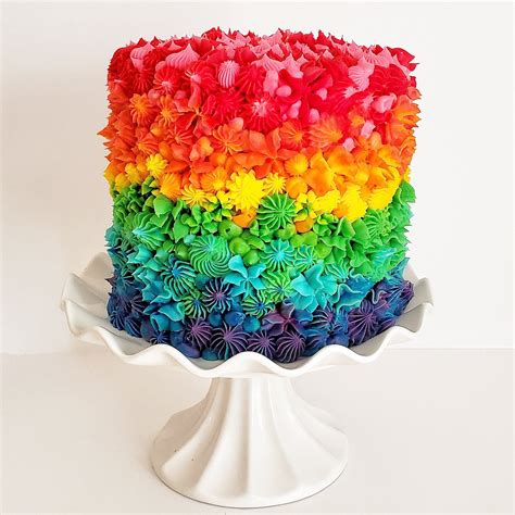 How To Make A Gradient Rainbow Cake — Boston Mamas