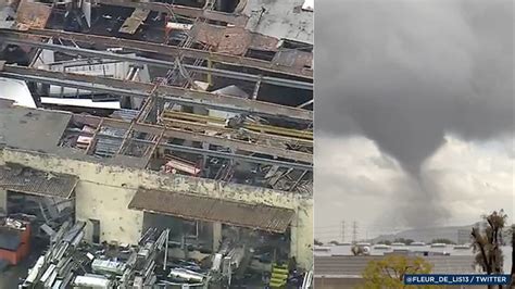 Montebello EF1 tornado rips off the roofs of buildings, injures 1 person in Los Angeles County ...