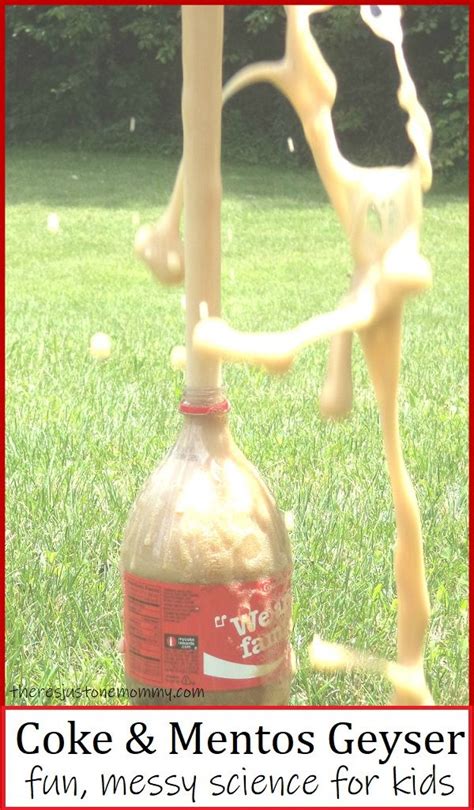 Make an Awesome Soda Pop and Mentos Geyser | Science experiments kids, Cool science experiments ...