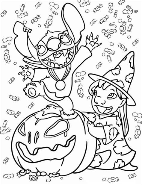 Lilo & Stitch Coloring Pages – Halloween Themed Lilo And Stitch Coloring Sheet | coloring ...