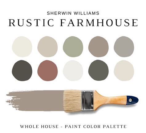 RUSTIC FARMHOUSE Color Palette, Sherwin Williams Rustic Paint Color ...