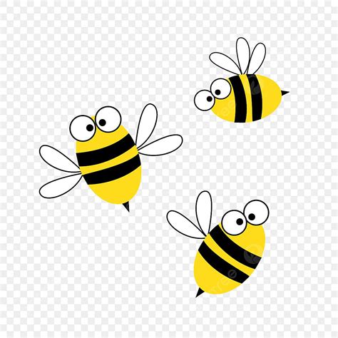 Cute Honey Bee Clipart Transparent PNG Hd, Mining Honey Bees Vector Material, Honey, Mining ...